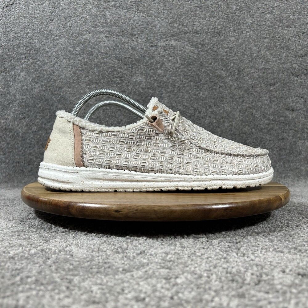 Hey Dude Wendy Warmth Women’s Sz 10 Natural Faux Fur Lined Loafer Slip On Shoes